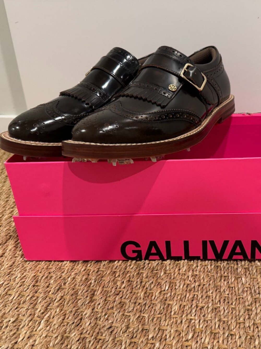 NWT! G/Fore Gallivanter G/Lock Monkstrap Leather Golf Shoes GMF000111 Size 9.5